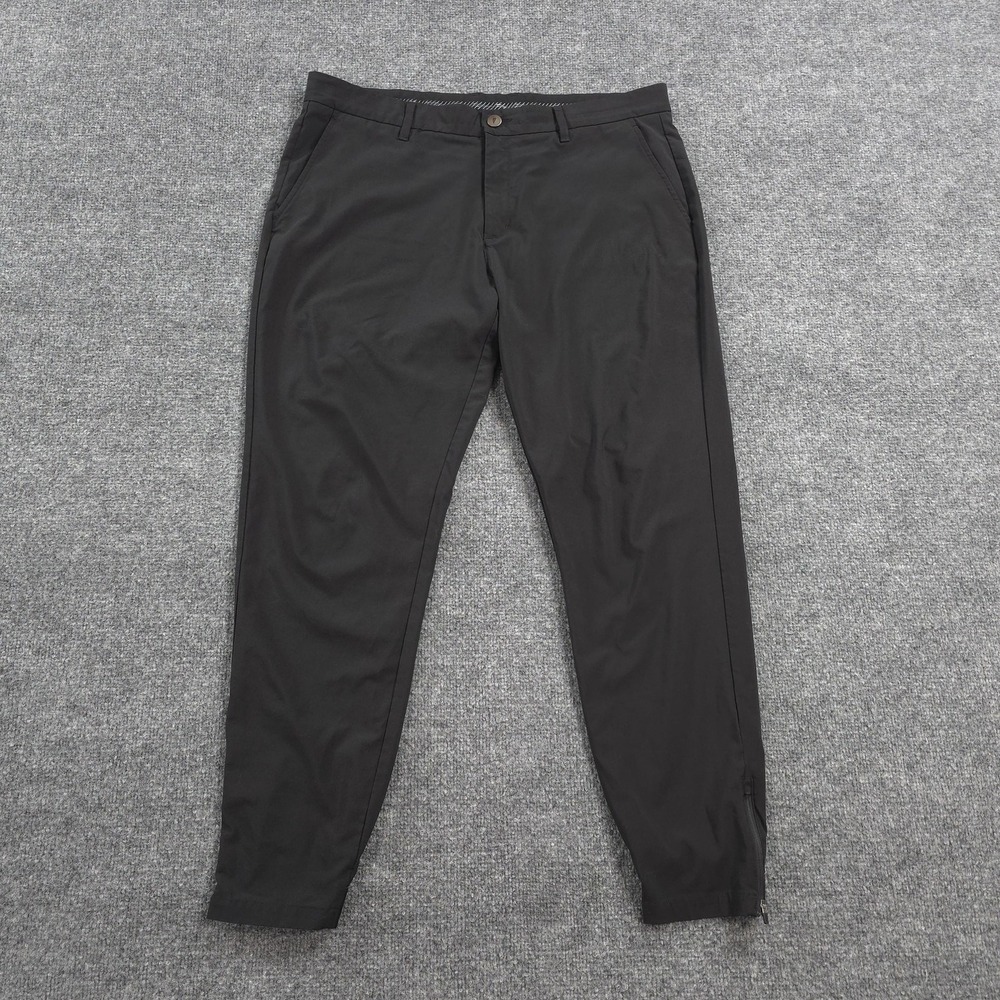 Primo Pants Mens 36x29 Black Stretch‎ Jogger Zip Ankle Golf Performance Athletic